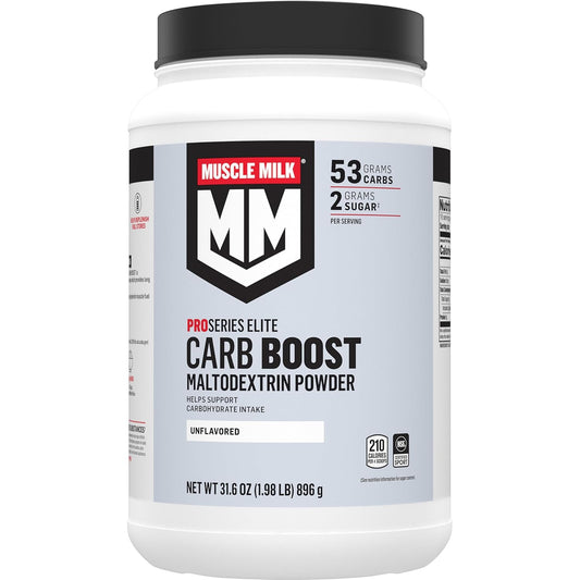 NSF Certified Muscle Milk Carb Boost Powder for Sport, 1.98lb, Unflavored - Complex Carbohydrates with Maltodextrin