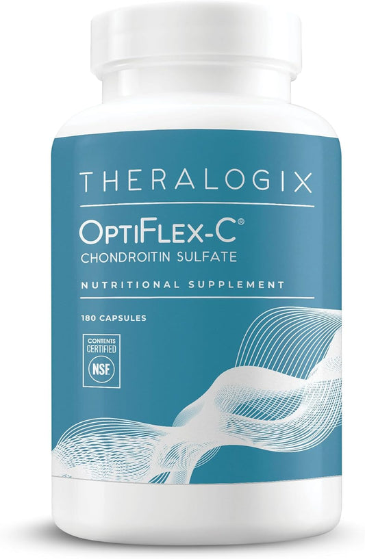 NSF Certified OptiFlex-C Chondroitin Capsules - 90-Day Supply - Joint Support for Women & Men - Promotes Healthy Joint Function and Mobility - 180 Capsules