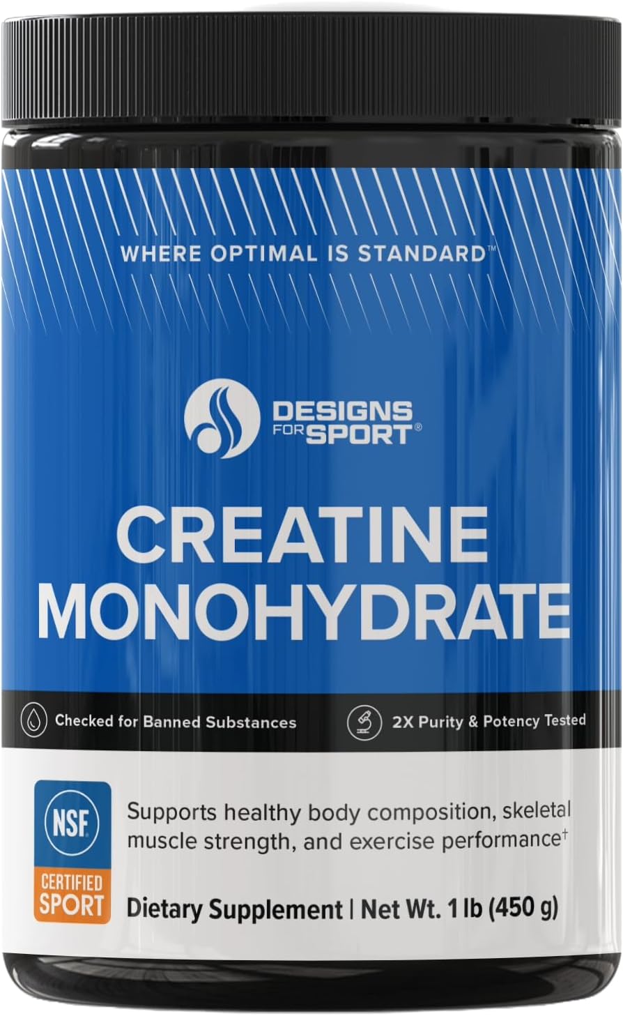 NSF Certified Sport Creatine Monohydrate Powder for Muscle Recovery and Strength - 1 lb / 90 Servings