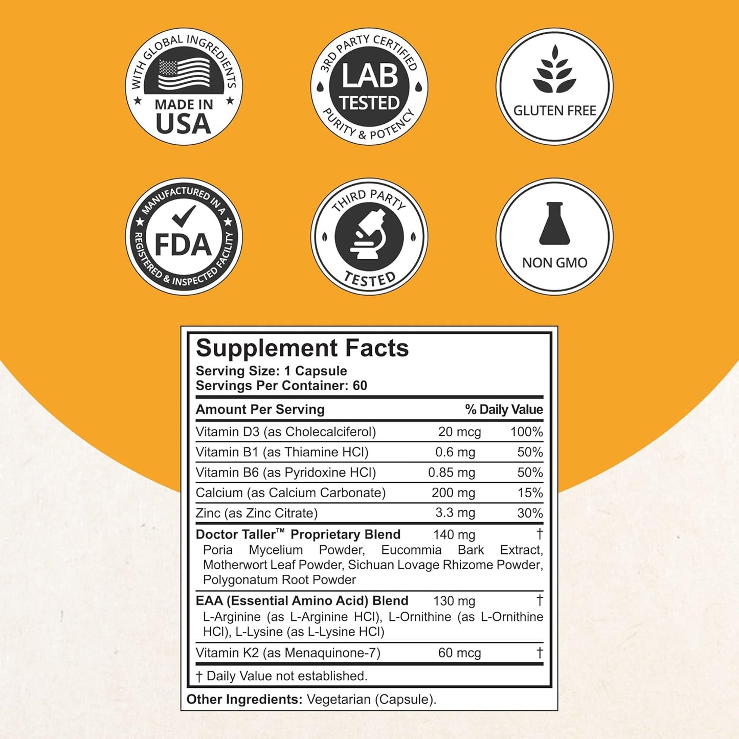 NuBest Doctor Taller - Growth Formula for Kids - Supports Height & Immunity - Keto with Calcium, Vitamin D3, K2, Amino Acids & Herbs - 12 Pack | 12 Month Supply