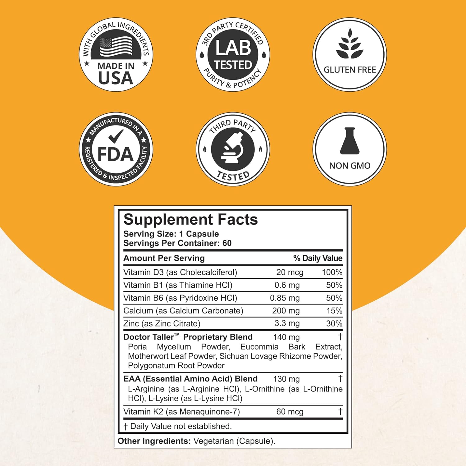 NuBest Doctor Taller - Growth Formula for Kids - Supports Height & Immunity - Keto with Calcium, Vitamin D3, K2, Amino Acids & Herbs - 12 Pack | 12 Month Supply