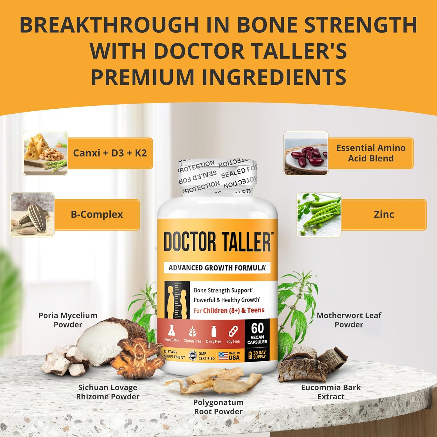 NuBest Doctor Taller - Vegan Bone Strength Support for Kids (8+)