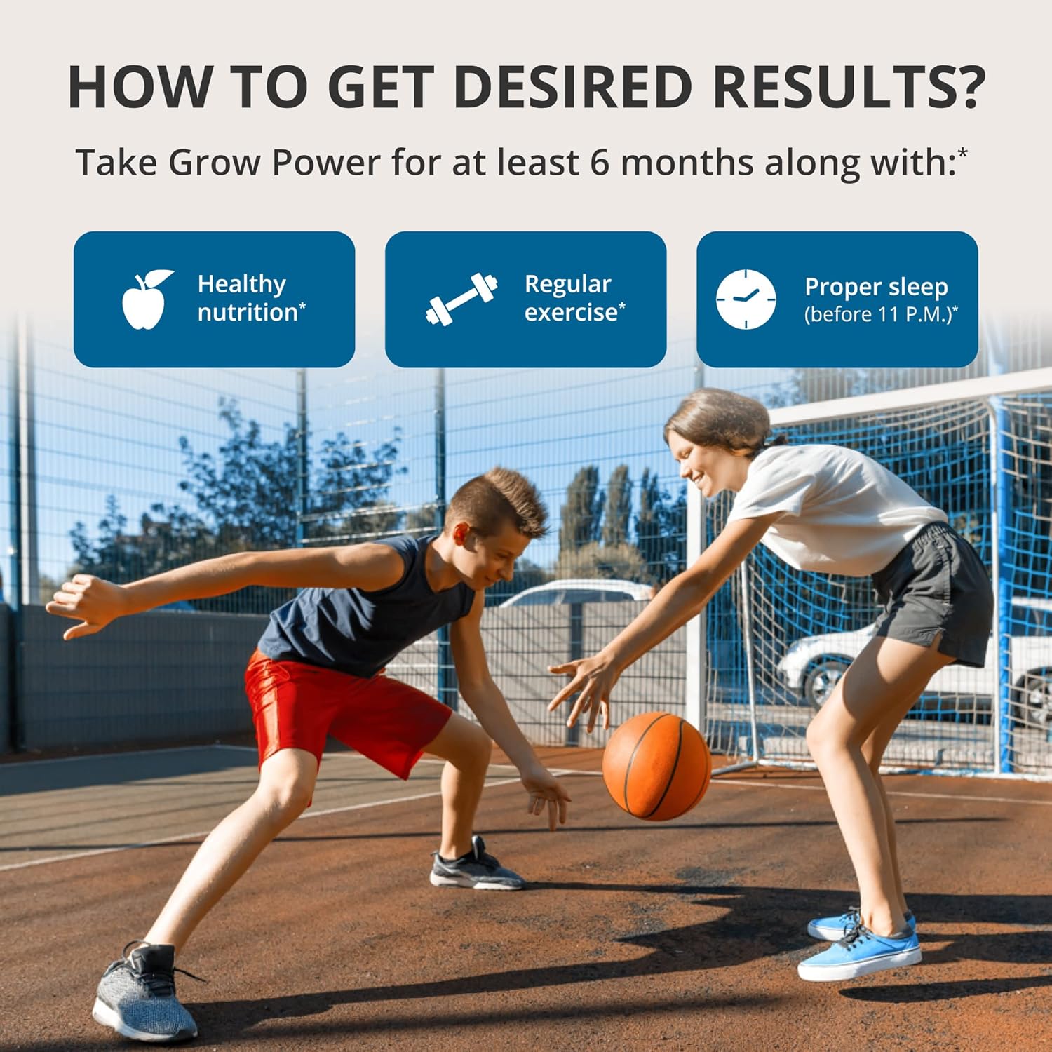 NuBest Grow Power Height Growth Supplement - Supports Height Growth for Ages 10+ & Teens - Grow Taller with Calcium, Vitamin D3, Phosphorus, Magnesium, Zinc - 6 Pack