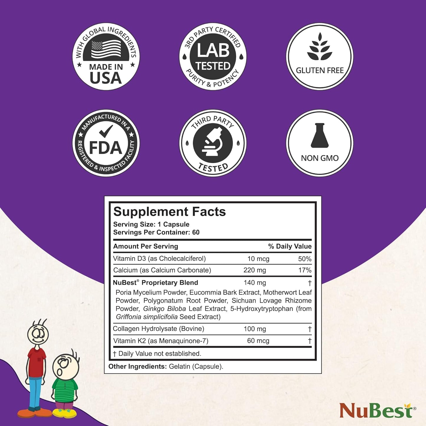 NuBest Tall 10+ Bone Strength Formula for Children & Teens Who Drink Milk - Supports Immunity & Wellness - 2 Pack, 2 Months Supply