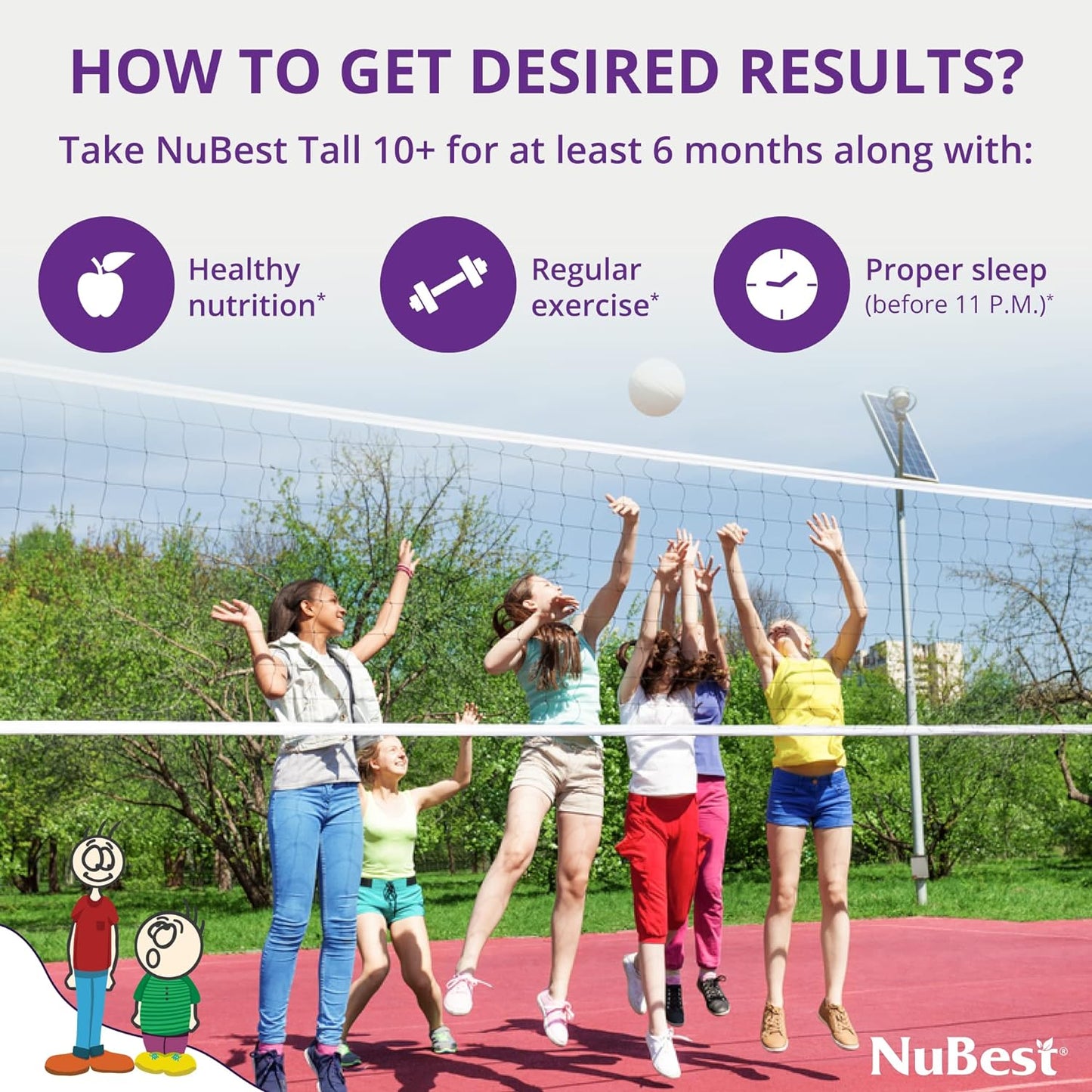 NuBest Tall 10+ Bone Strength Formula for Children & Teens Who Drink Milk - Supports Immunity & Wellness - 2 Pack, 2 Months Supply