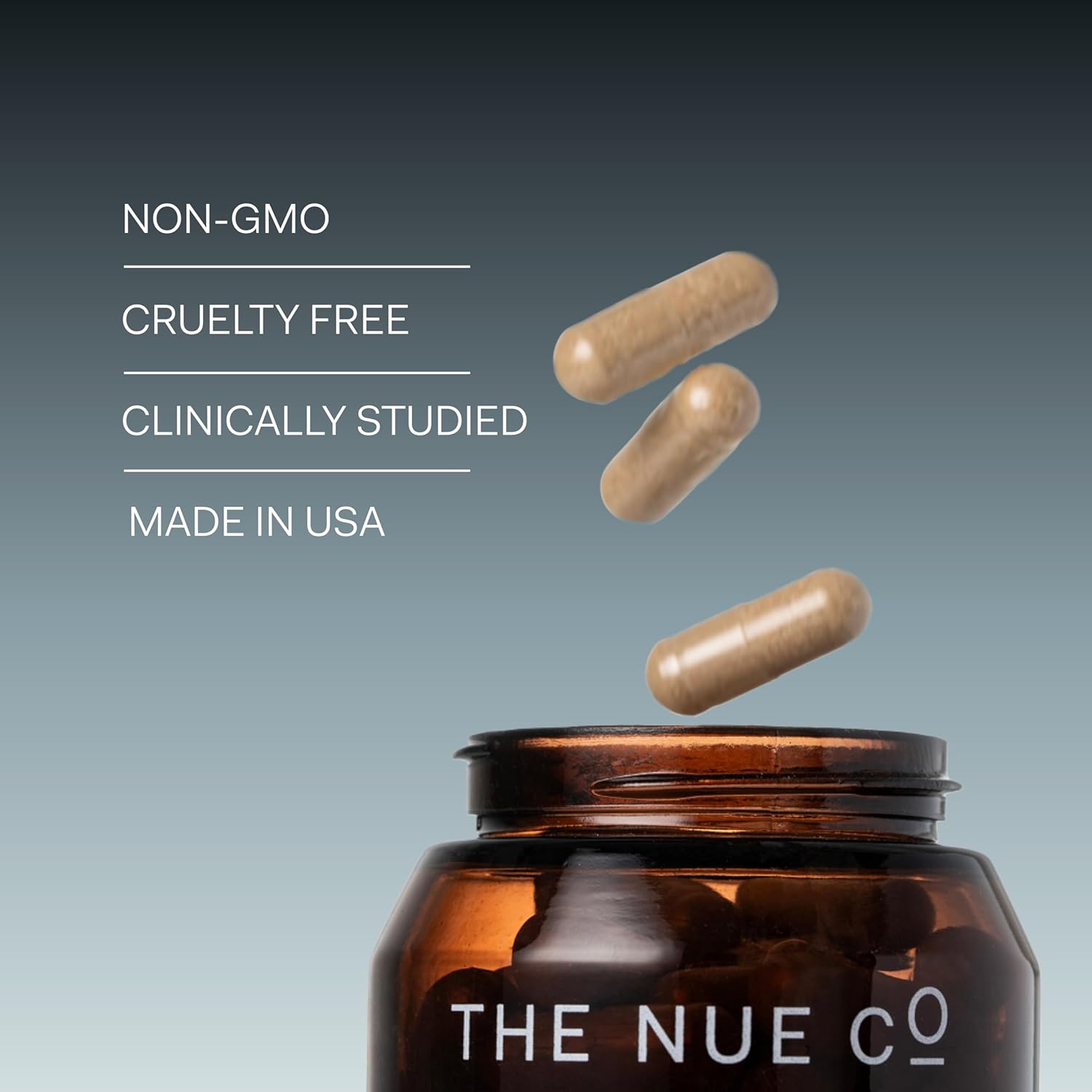 Nue Co. Vegan Vitamin B Supplement for Energy, Skin, and Hair - Gluten Free - 30 Capsules