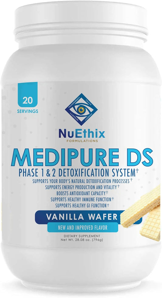 NuEthix Formulations Medipure DS Pea Protein Detox System - Vanilla Wafer Flavor, 20 Servings