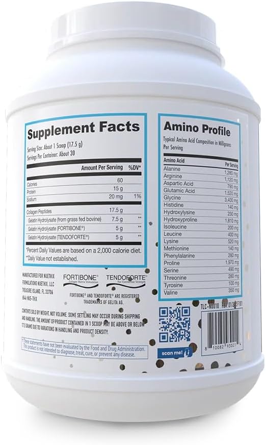NuEthix Formulations Nu-Youth + Collagen Protein: Support Bones & Joints - 30 Servings