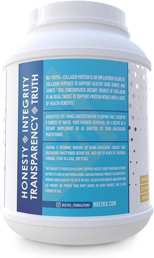NuEthix Formulations Nu-Youth + Collagen Protein: Support Bones & Joints - 30 Servings
