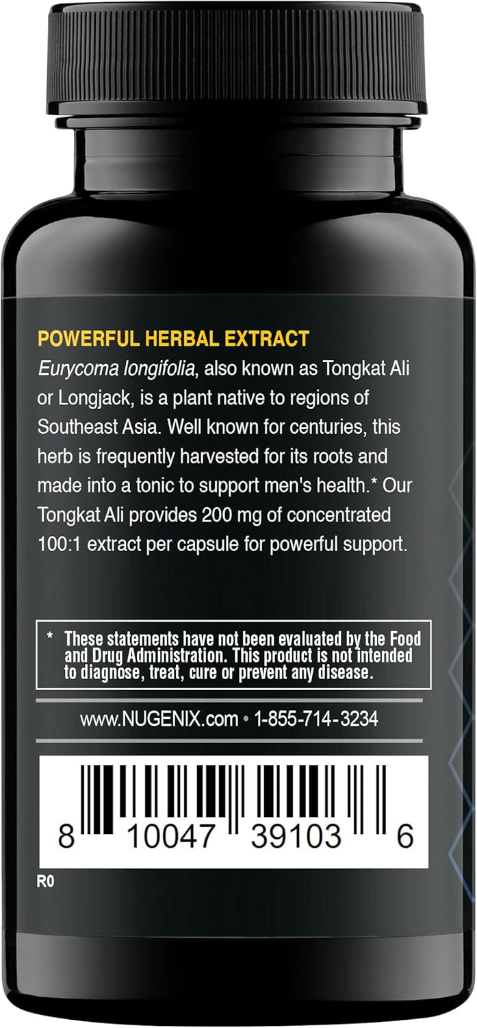Nugenix Essentials Longjack Eurycoma Longifolia Extract for Men's Health Support, 30 Count