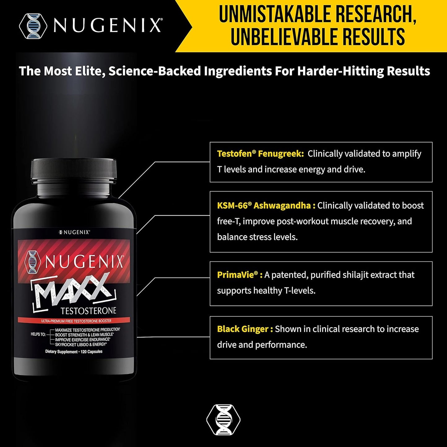 Nugenix Total-T Maxx - 120 Count, Ultimate Strength & Stamina Enhancer for Men