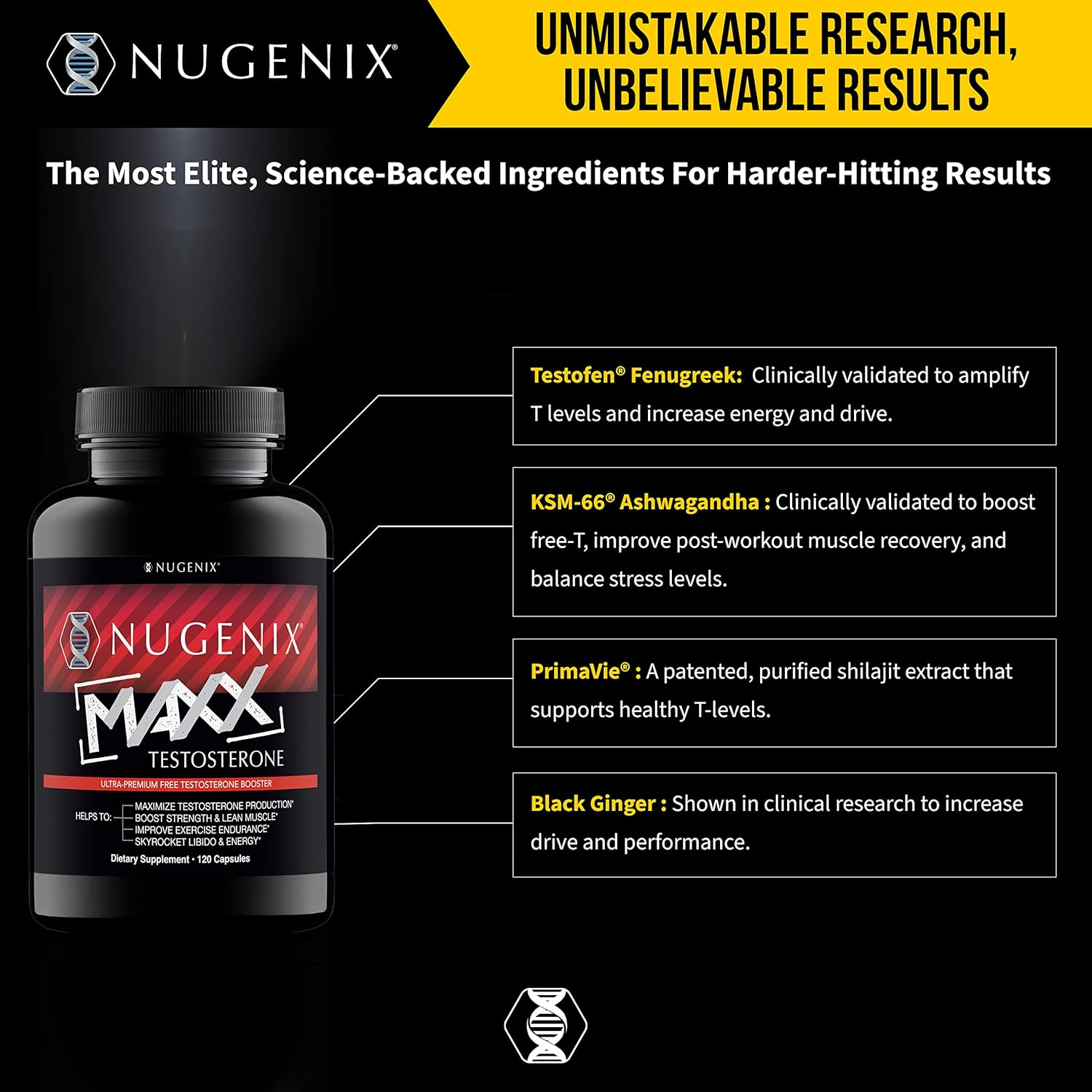 Nugenix Total-T Maxx - 120 Count, Ultimate Strength & Stamina Enhancer for Men