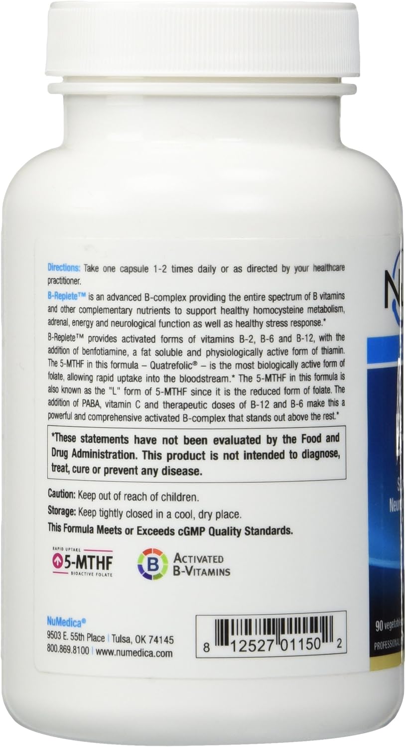 NuMedica B-Replete Supplement with 90 Capsules for Daily Nutrition Boost