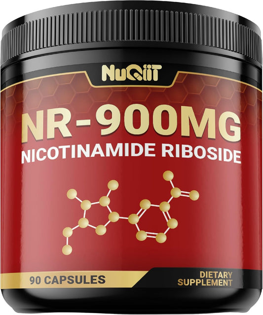 NUQIIT NAD+ Supplement 900mg - Boost Cellular Energy, Vitality & Healthy Aging - 90 Capsules