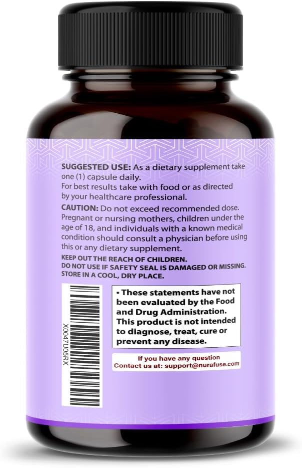 Nurafuse Resveratrol Supplement with Milk Thistle, Turmeric, and Black Pepper - 9-in-1 Formula, Non-GMO, Gluten-Free, Soy-Free