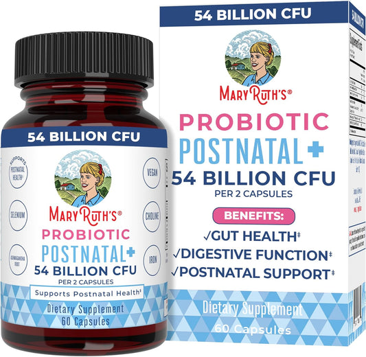 Nursing Probiotic Capsules for Breastfeeding Women | Postnatal Formula with Vitamins, Minerals, & Antioxidants | 54 Billion CFU | Non-GMO & Vegan | 30 Servings
