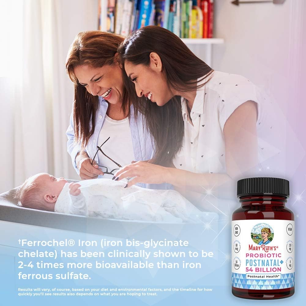 Nursing Probiotic Capsules for Breastfeeding Women | Postnatal Formula with Vitamins, Minerals, & Antioxidants | 54 Billion CFU | Non-GMO & Vegan | 30 Servings