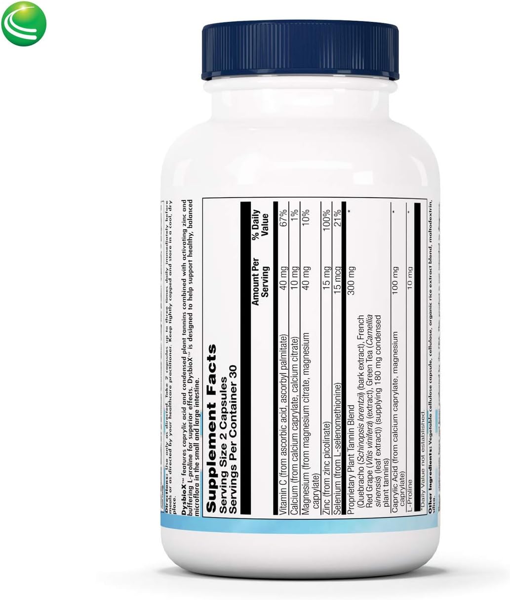 Nutra BioGenesis DysbioX Capsules - Intestinal Support Supplement - Vegan, Gluten Free, Non-GMO - 60 Count