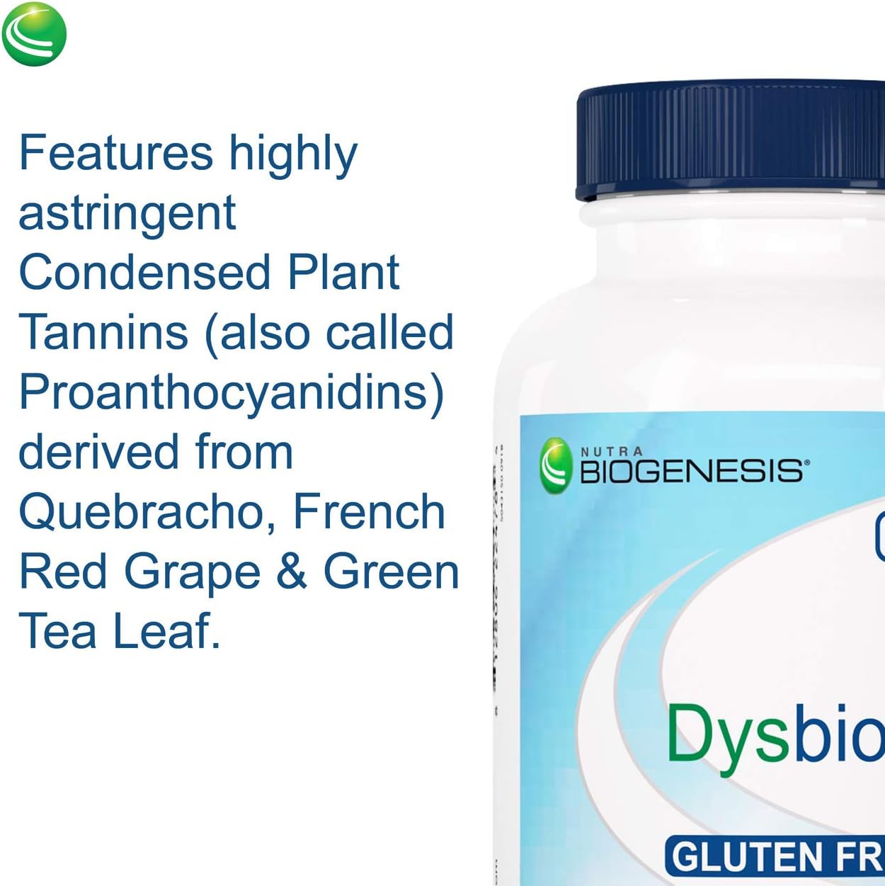 Nutra BioGenesis DysbioX Capsules - Intestinal Support Supplement - Vegan, Gluten Free, Non-GMO - 60 Count