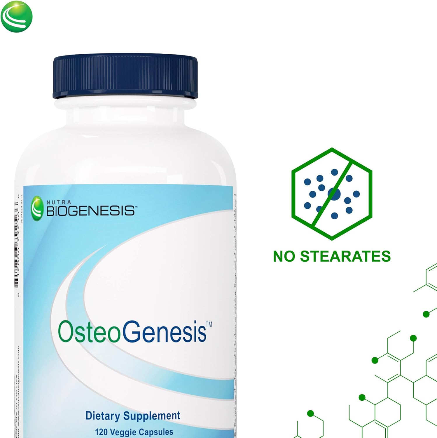 Nutra BioGenesis Osteogenesis Supplement - 120 Capsules for Bone Strength - Calcium, Magnesium, Vitamin D, and K