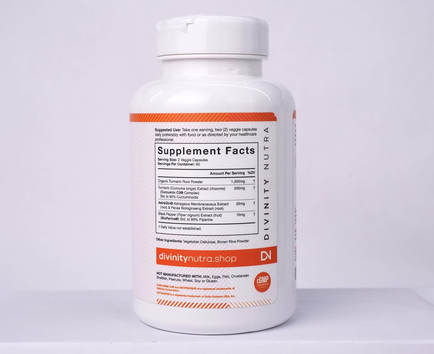 Nutra Turmeric Curcumin 1400mg with BioPerine for Joint Support - 95% Standardized Curcuminoids, Max Absorption, Non GMO - 120 Capsules