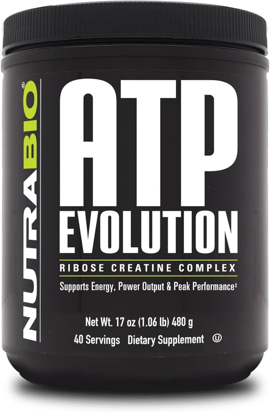 NutraBio ATP Evolution Powder for Muscle Recovery - 500g, 40 Servings
