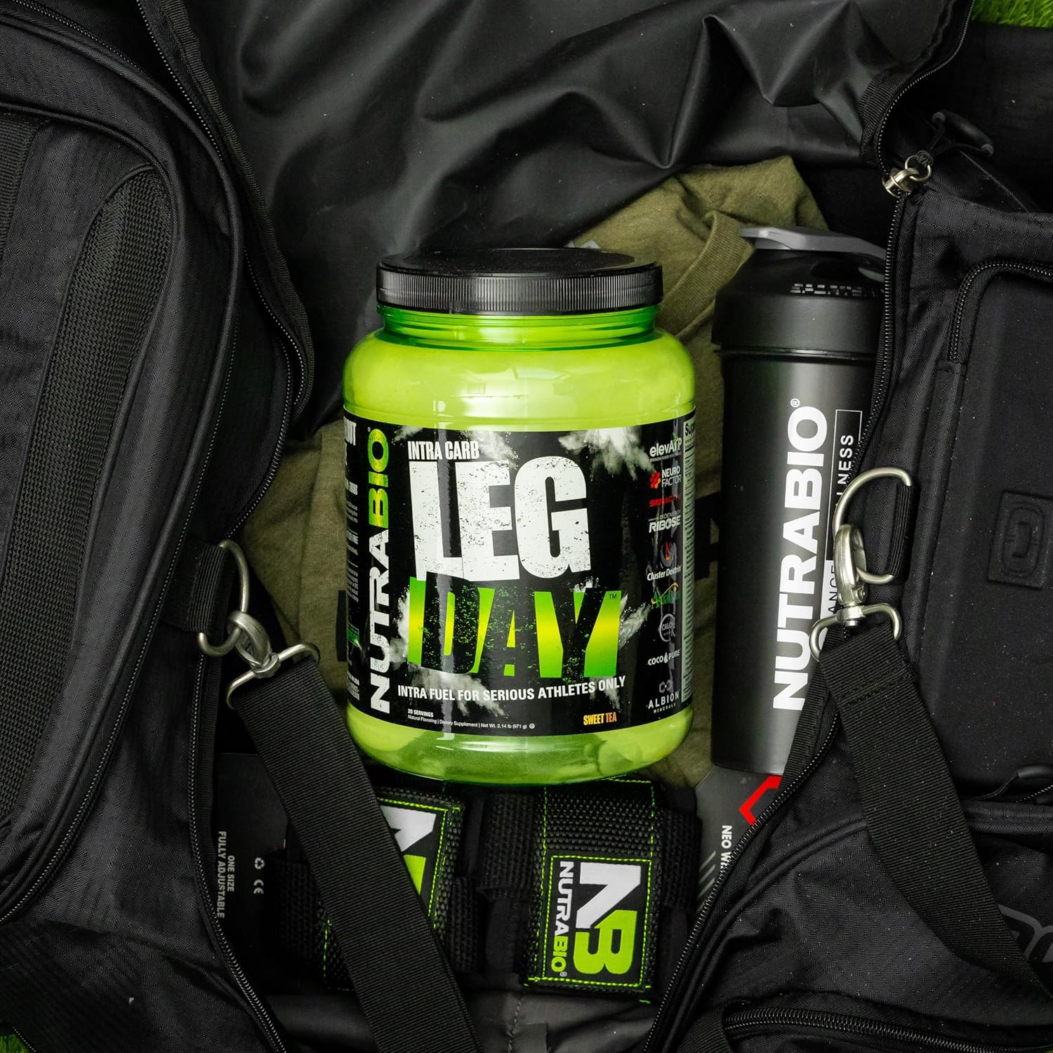 NutraBio Leg Day Intra Carb Supplement - Sweet Tea Flavor - 20 Servings - Enhanced Electrolyte Blend for Recovery and Performance