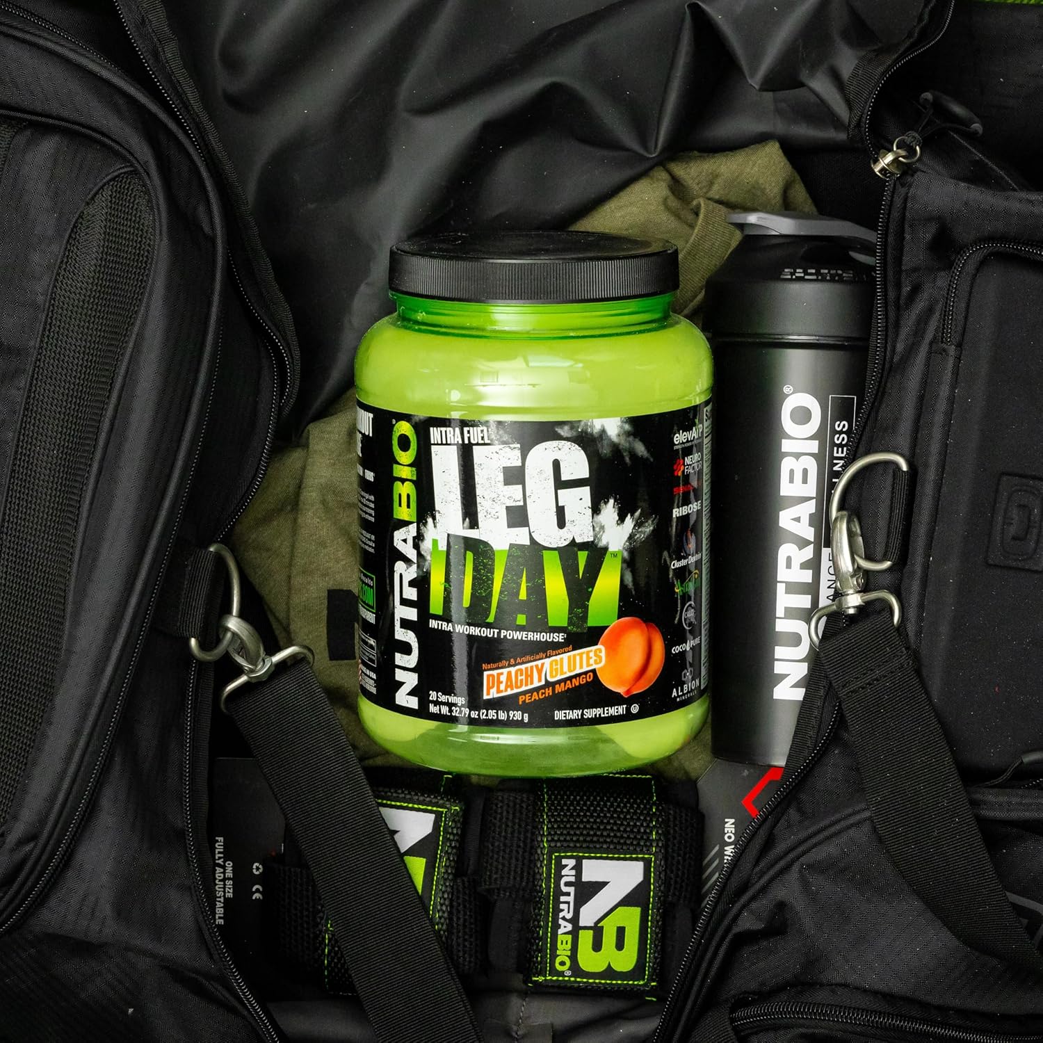 NutraBio Peach Mango Leg Day Intra Carb Supplement with Advanced Carbohydrate Complex and Amino Acid Formula for Recovery and Performance