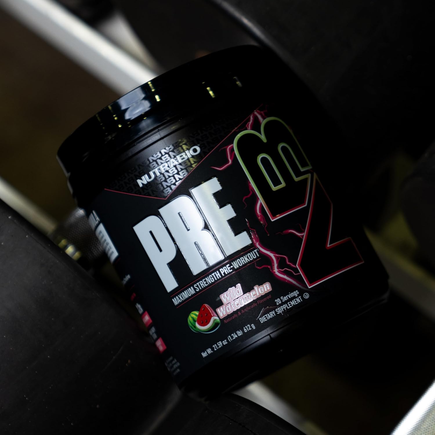 NutraBio PRE Workout for Men - New Formula Boosts Energy and Performance - 20 Servings Wild Watermelon Flavor