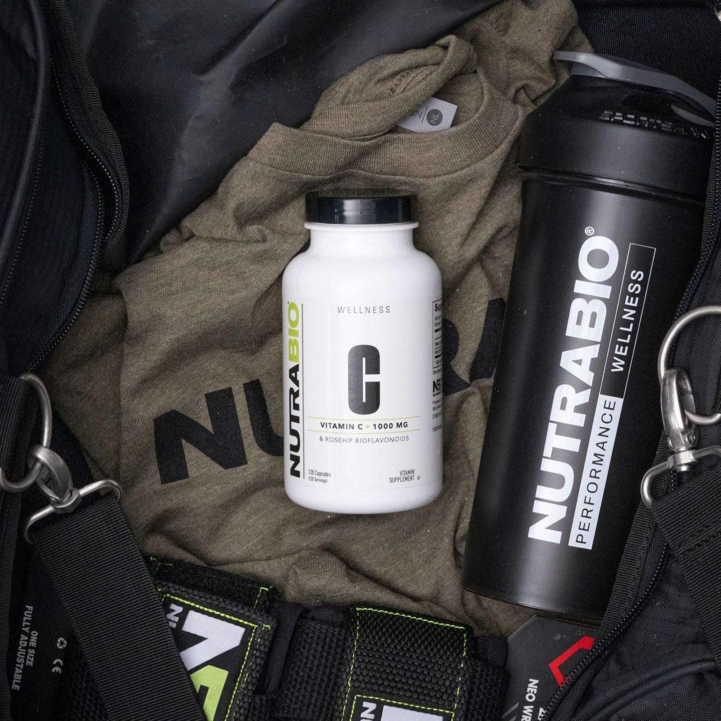 NutraBio Vitamin C with Rose HIPS - Supports Bone, Teeth, Gum Health - Immune Boost - No Fillers - 120 Capsules, 1000mg