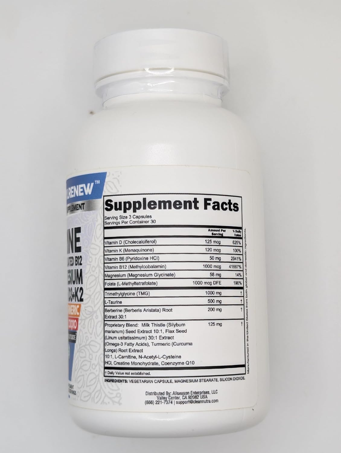 Nutraceutical Methylated Multivitamin for Women and Men with TMG, B6, B12, D3, K2, Magnesium, Methylfolate, Milk Thistle, Omega 3, Turmeric, NAC, L Carnitine, Creatine, COQ10, B Complex - Capsules