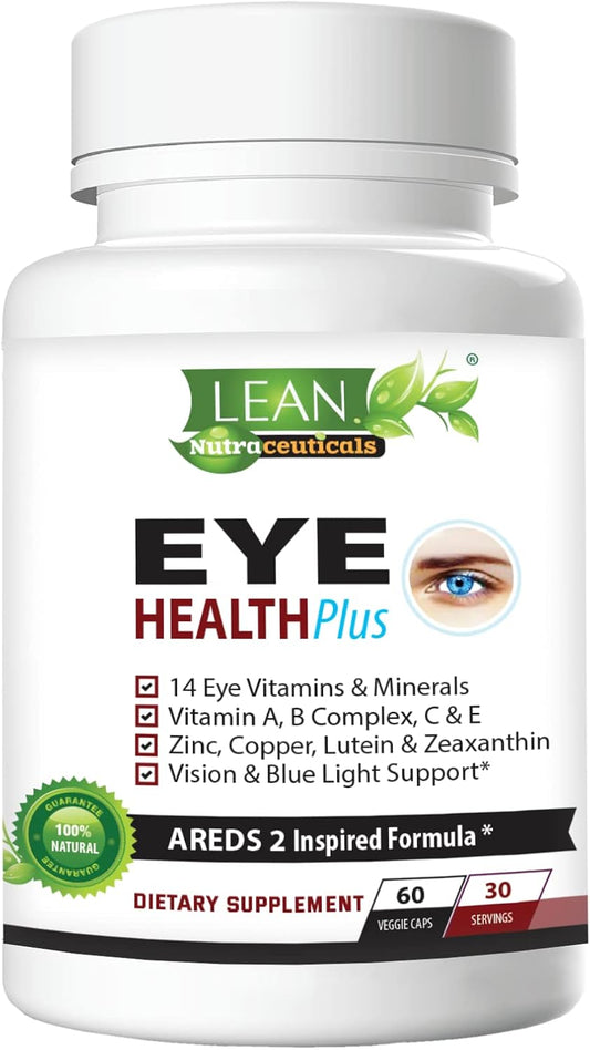 Nutraceuticals Areds 2 Eye Health Supplement with Copper, Vitamins & Minerals for Adults - Sight Care, Dryness, Strain, Night Vision - 60 Capsules