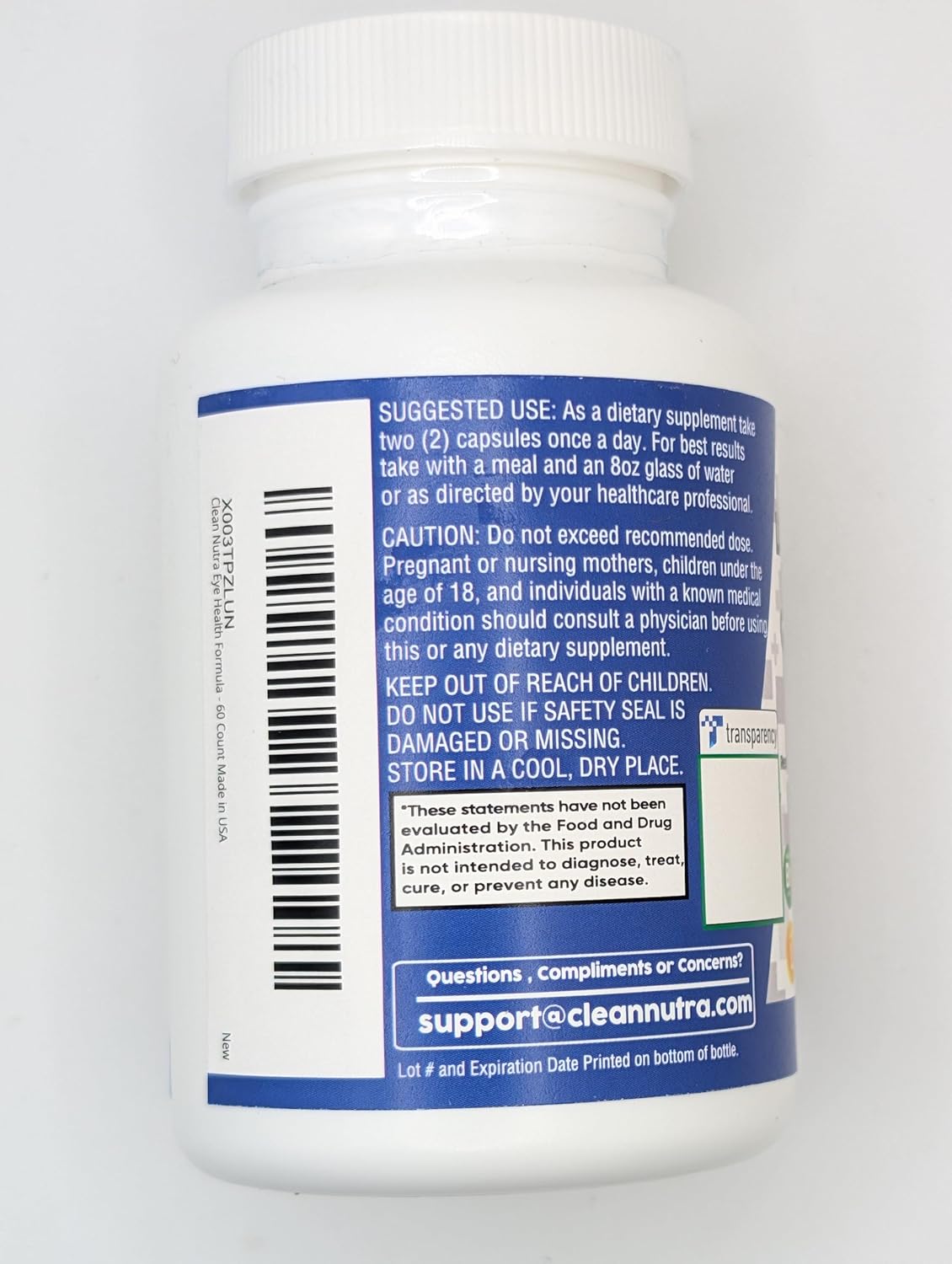 Nutraceuticals Eye Health Vitamins with Bilberry, Lutein, Zeaxanthin, Lycopene, Resveratrol, Omega 3, Astaxanthin - 60 Capsules