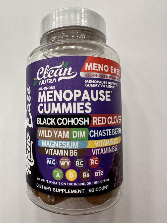 Nutraceuticals Menopause Gummies - Black Cohosh, Wild Yam, Red Clover for Hormone Balance & Relief - Bergamot, Vitamin D3, B12, B6 - Clean Formula
