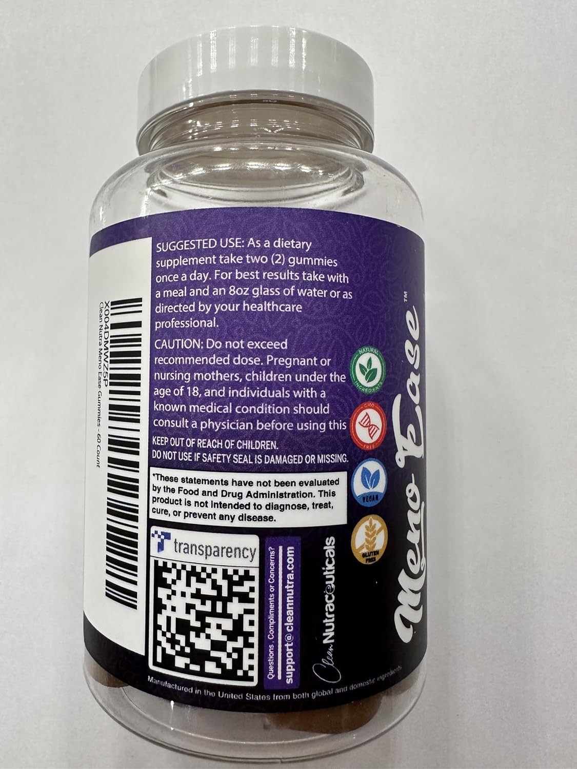 Nutraceuticals Menopause Gummies - Black Cohosh, Wild Yam, Red Clover for Hormone Balance & Relief - Bergamot, Vitamin D3, B12, B6 - Clean Formula