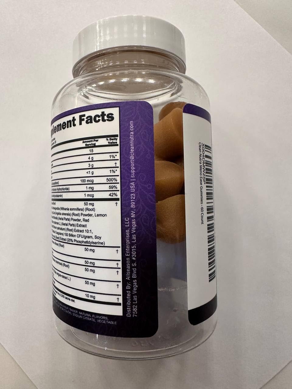 Nutraceuticals Menopause Gummies - Black Cohosh, Wild Yam, Red Clover for Hormone Balance & Relief - Bergamot, Vitamin D3, B12, B6 - Clean Formula