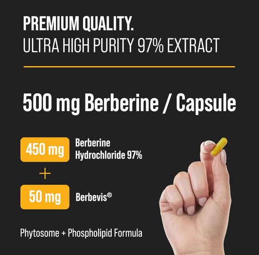 NutraChamps Berberine and Nitric Oxide Booster for Metabolic and Circulatory Support