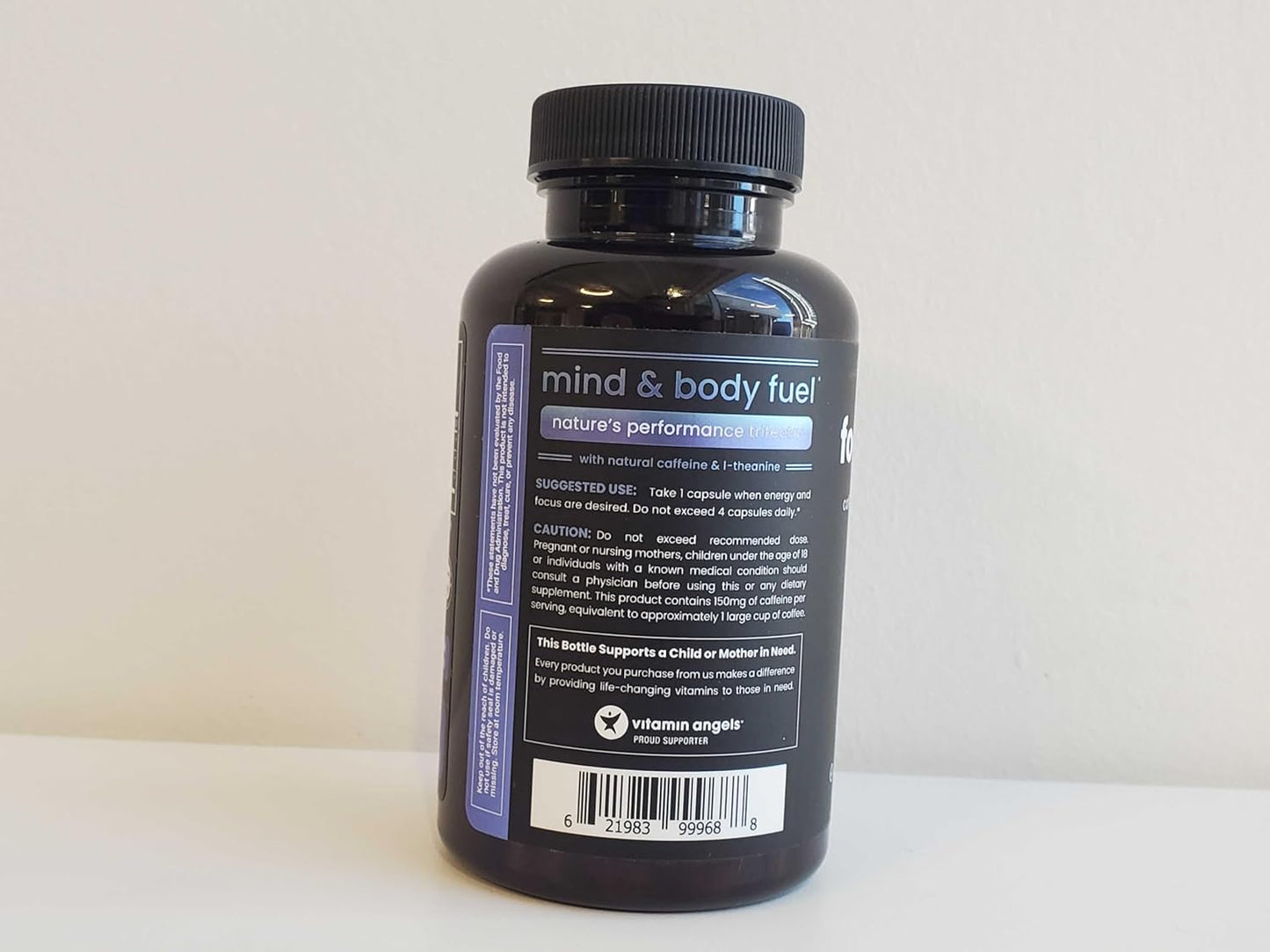 NutraChamps Caffeine and L-Theanine Energy Pills - Vegan Supplement for Clean Focus & Performance, No Crash or Jitters - 60 Count