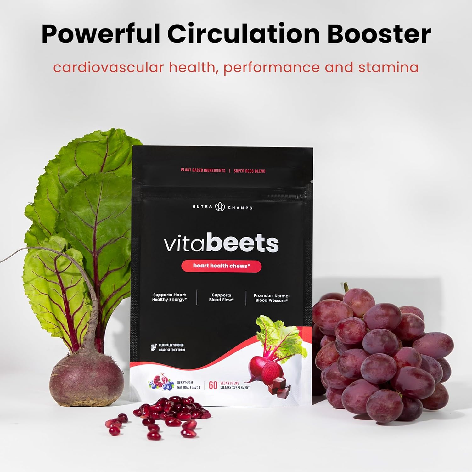 NutraChamps Super Greens and Beet Chews Combo Pack for Overall Health and Wellness