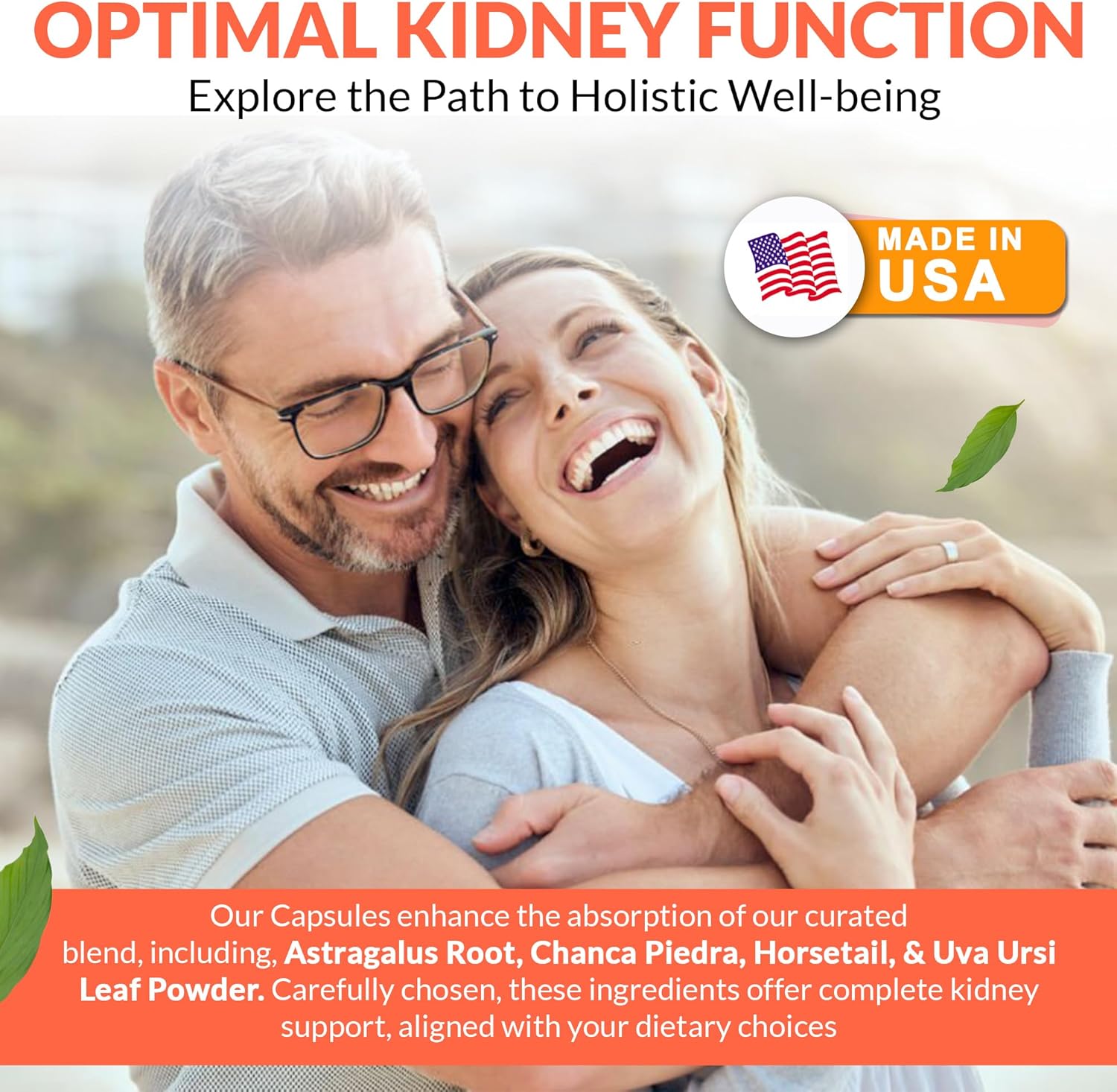 Nutradora Kidney Support Supplements - Natural Cleanse Detox Formula with Cranberry Extract, Supports Kidney & Urinary Tract, 2 Month Supply