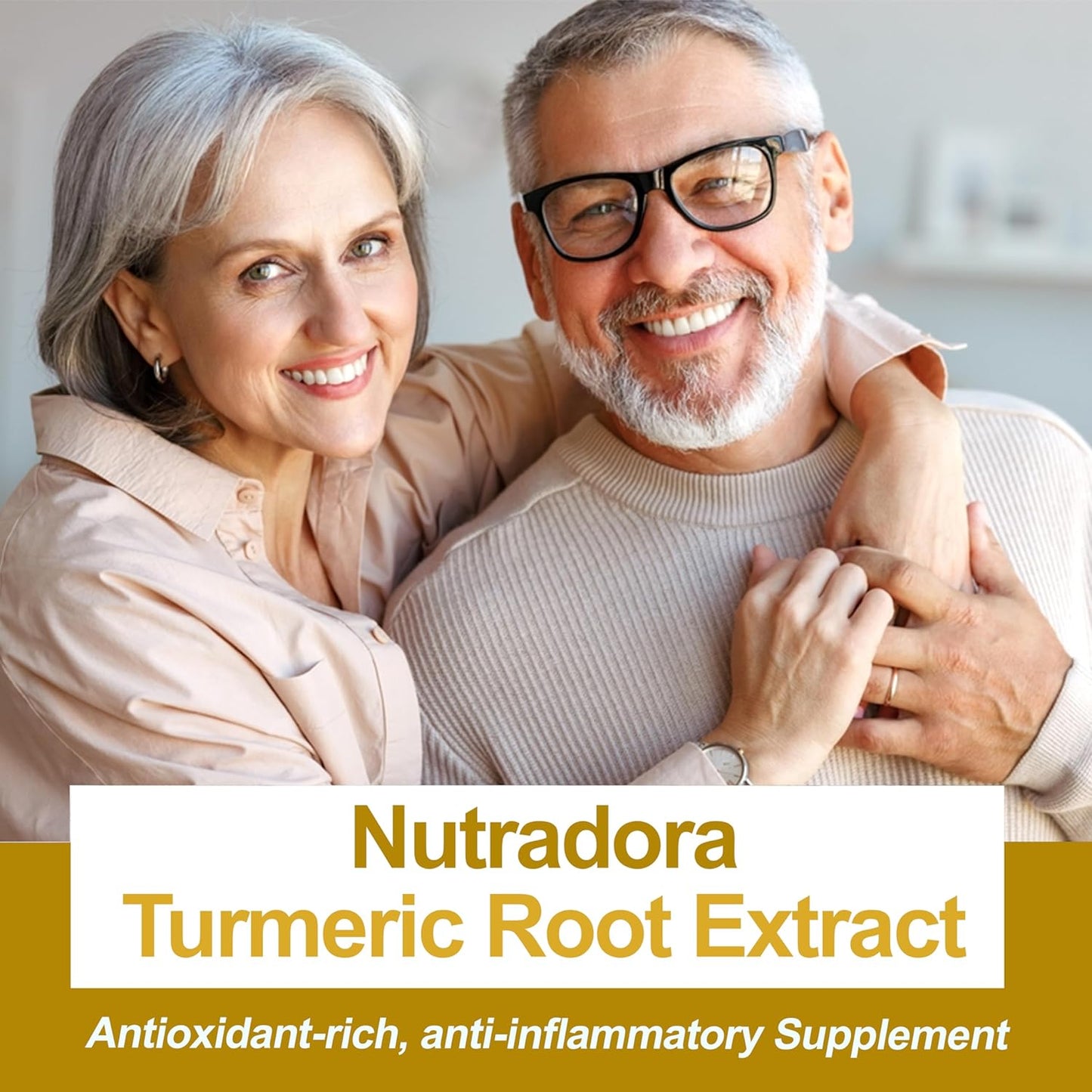 Nutradora Turmeric Curcumin 1300mg with BioPerine & Black Pepper Extract - Joint Support, Gluten Free, Non-GMO - 1 Month Supply