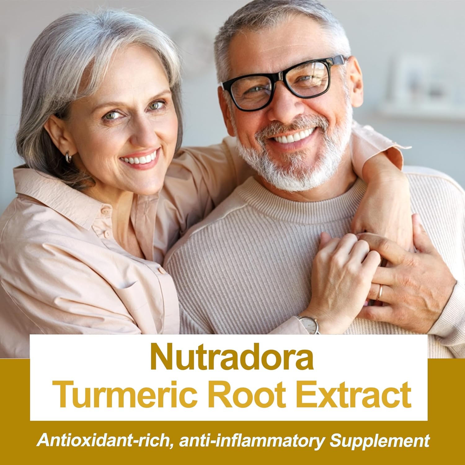 Nutradora Turmeric Curcumin 1300mg with BioPerine & Black Pepper Extract - Joint Support, Gluten Free, Non-GMO - 1 Month Supply