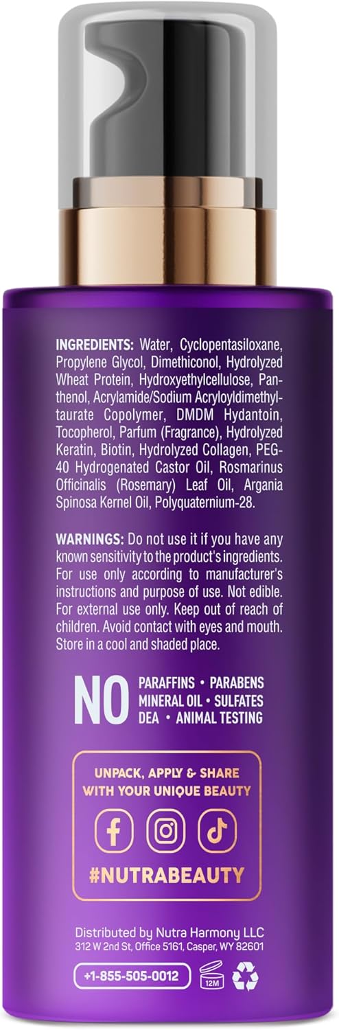 NUTRAHARMONY Biotin and Collagen Hair Care Set for Stronger Hair