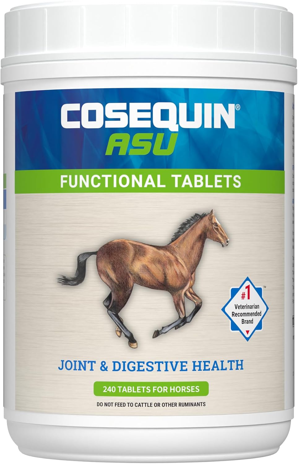 Nutramax Cosequin ASU Joint & Digestive Health Functional Tablets for Horses - 240 Tablets