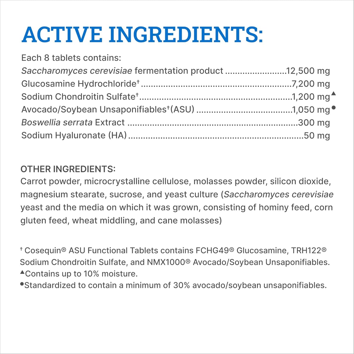 Nutramax Cosequin ASU Joint & Digestive Health Functional Tablets for Horses - 240 Tablets
