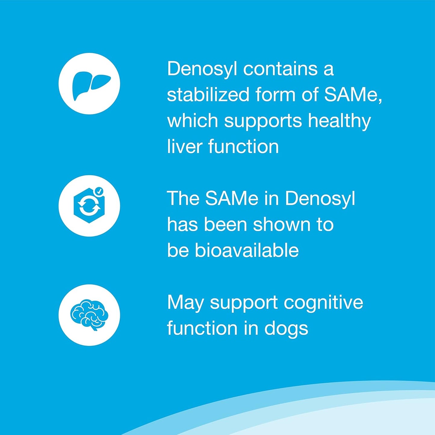 Nutramax Denosyl Liver and Brain Health Supplement for Medium Dogs - 30 Tablets, SAMe Formula