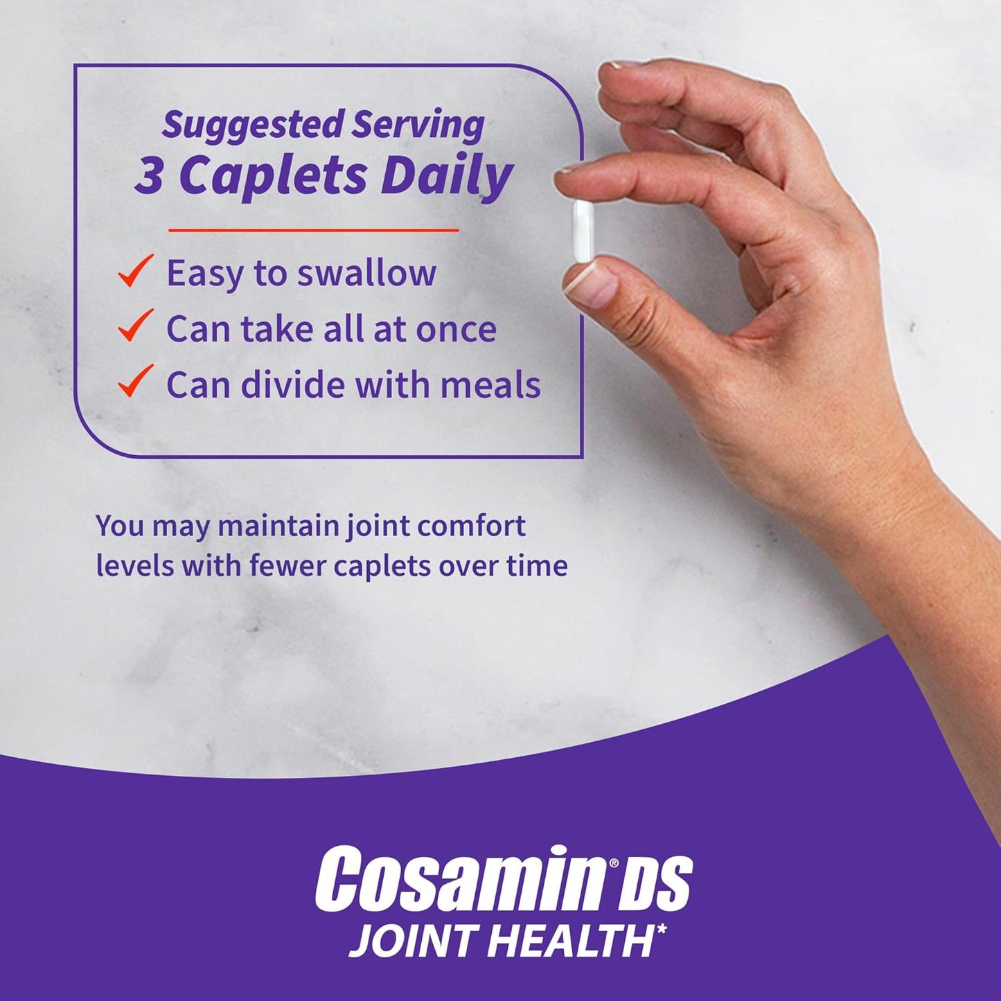 Nutramax Laboratories Cosamin DS Joint Health Supplement, 150 Easy-to-Swallow Caplets, with Glucosamine & Chondroitin