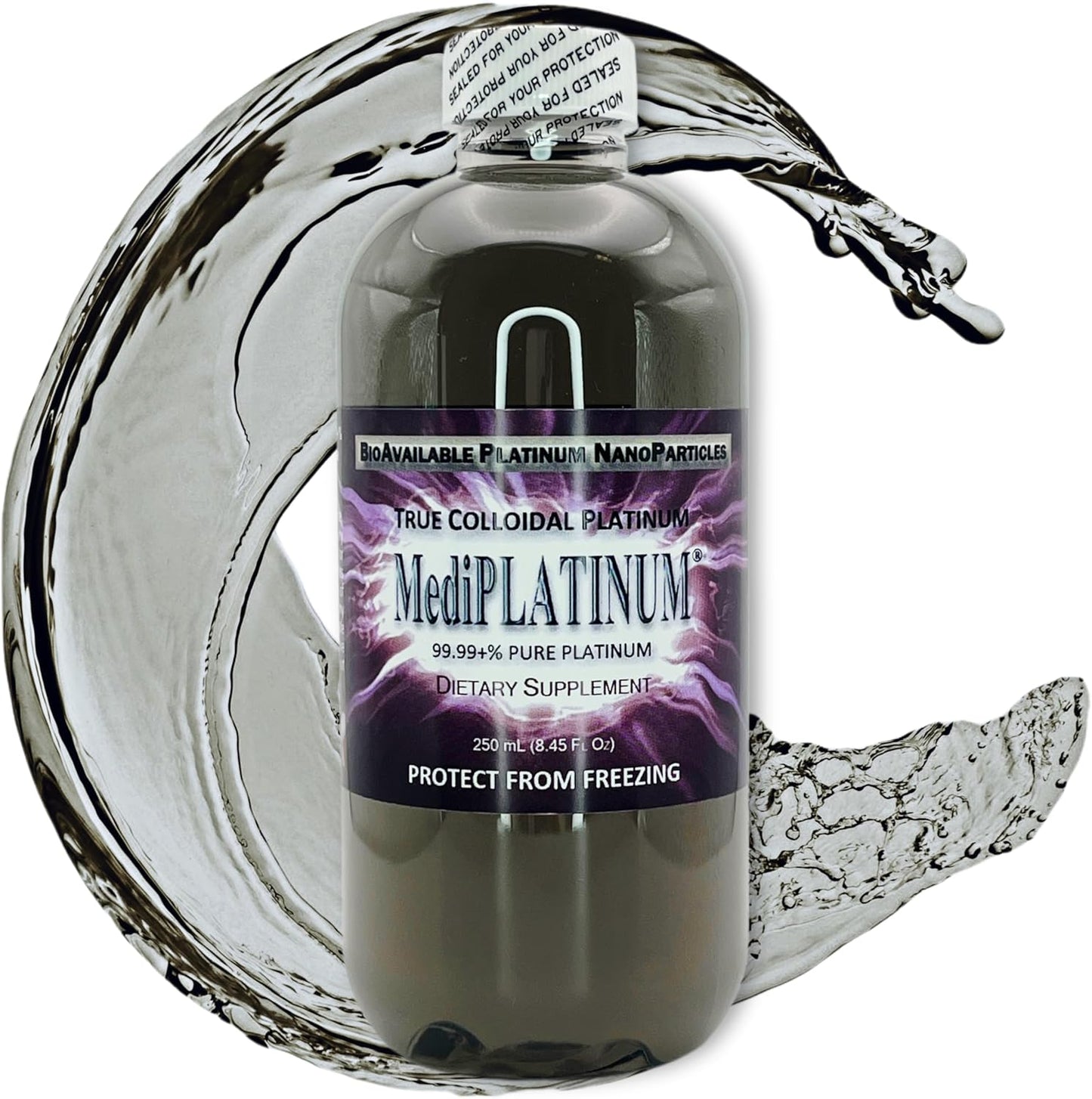 Nutraneering MediPLATINUM True Colloidal Platinum Dietary Supplement - 250 mL Clear BPA-Free Bottle