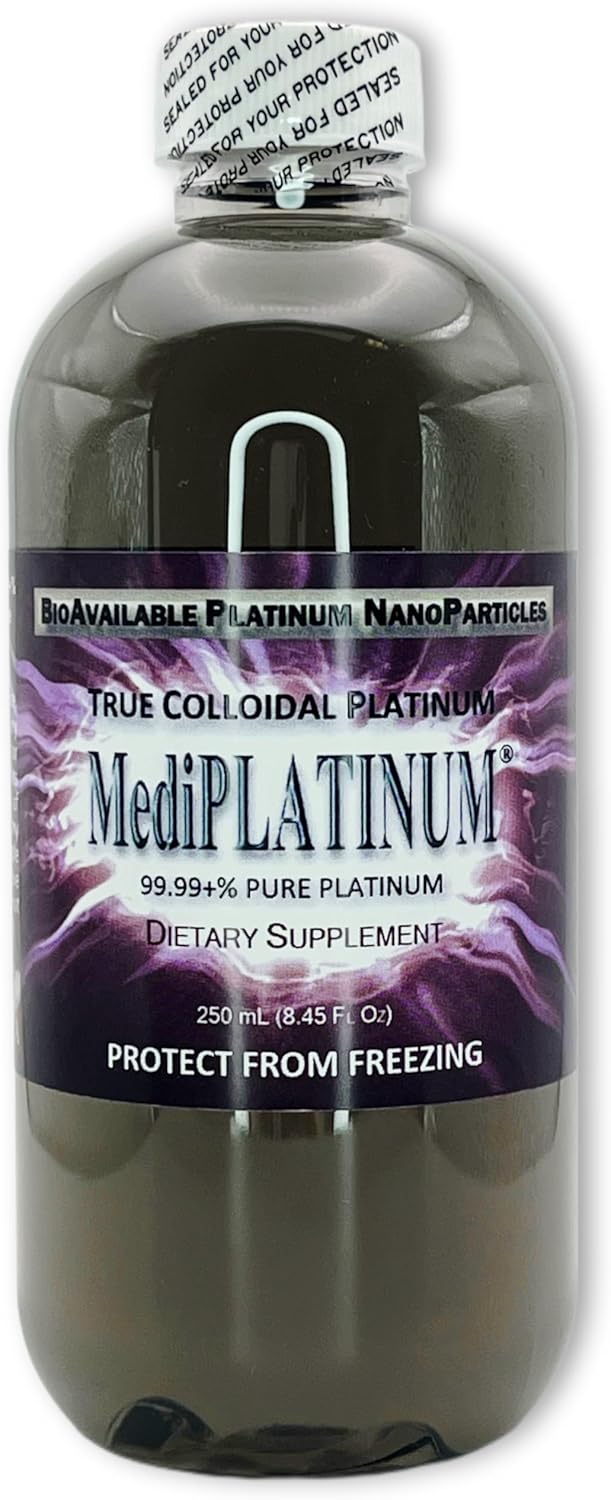 Nutraneering MediPLATINUM True Colloidal Platinum Dietary Supplement - 250 mL Clear BPA-Free Bottle
