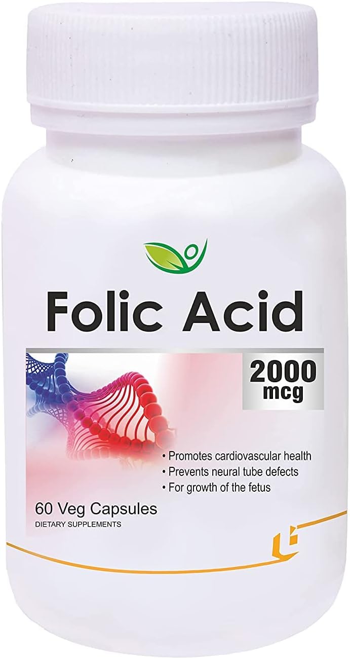 Nutranix VNZ Folic Acid 2000mcg Capsules - 120 Count (2 Pack)